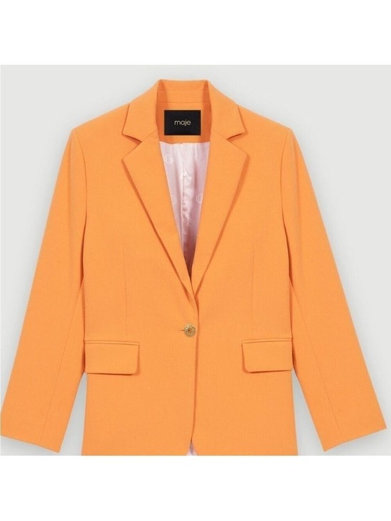 Maje Jackets & Blazers - Maje Vibrant Orange Women's Blazer